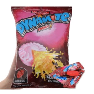 Kẹo có nhân hương dâu Dynamite Energy gói 330g