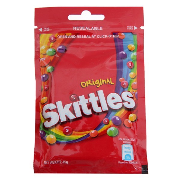 Kẹo cứng Skittles Original hương trái cây gói 45g (từ 3 tuổi) - AVAKids.com
