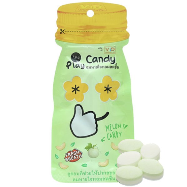 Kẹo Thơm Miệng Play Candy Vị Dưa Gang 12G