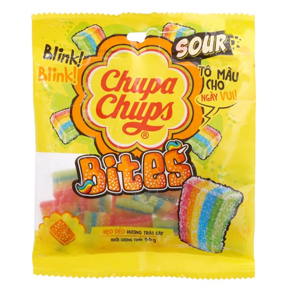 Kẹo dẻo Chupa Chups Bites hương trái cây gói 56g (từ 3 tuổi) - AVAKids.com