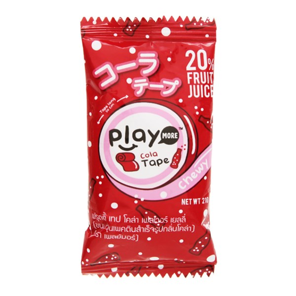 Kẹo Dẻo Cuộn Playmore Hương Cola Gói 21G (Từ 3 Tuổi)