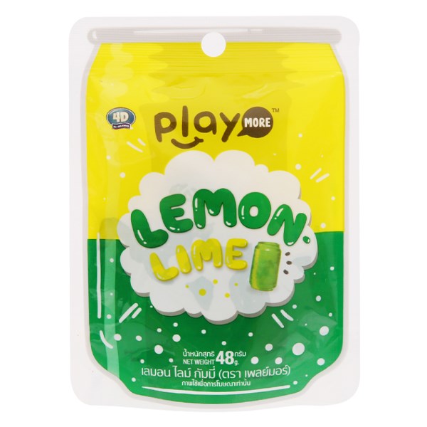 Kẹo dẻo PlayMore Lemon Lime hương cam chanh gói 48g (từ 3 tuổi) - AVAKids.com
