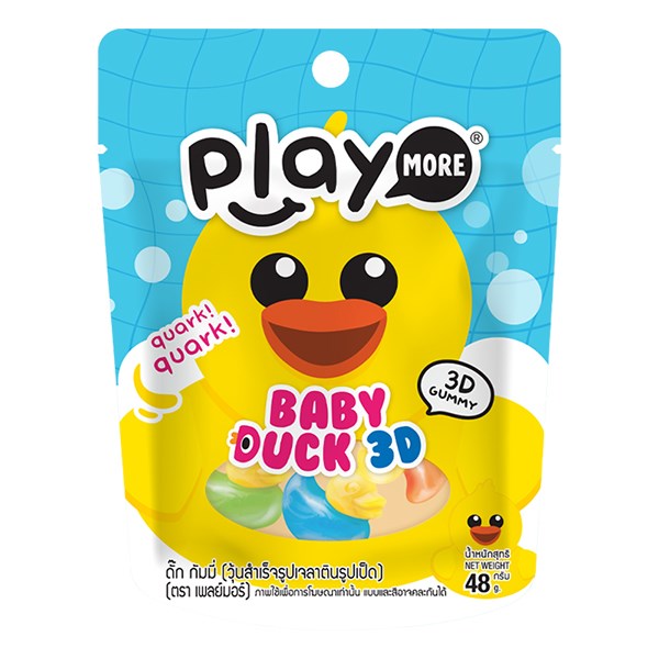 Kẹo dẻo PlayMore Baby Duck hương trái cây gói 48g (từ 3 tuổi) - AVAKids.com