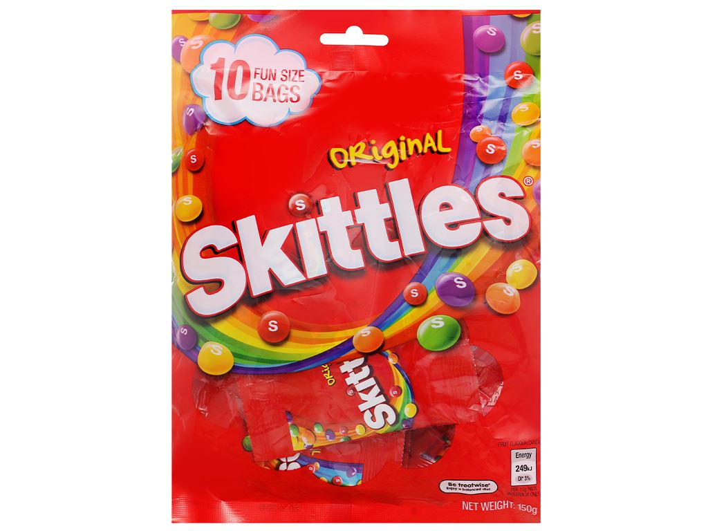 Kẹo Skittles Original Hương Trái Cây Gói 150g