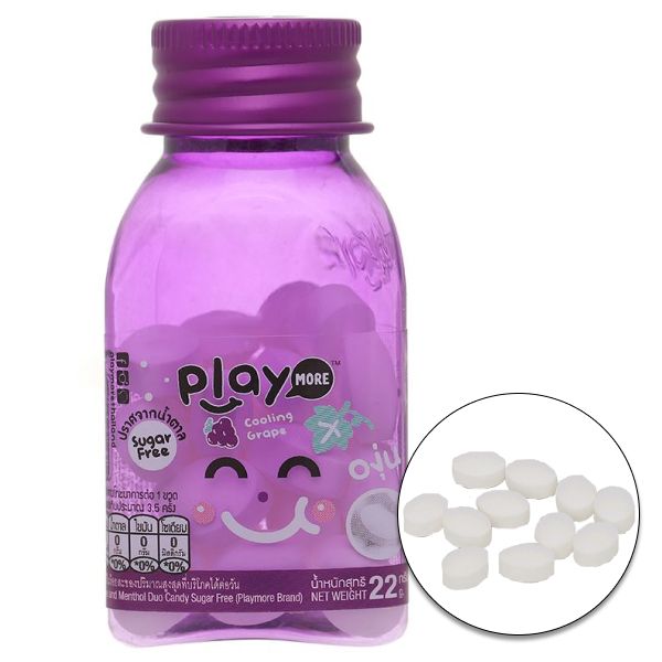 Kẹo the vị nho Play More 22g