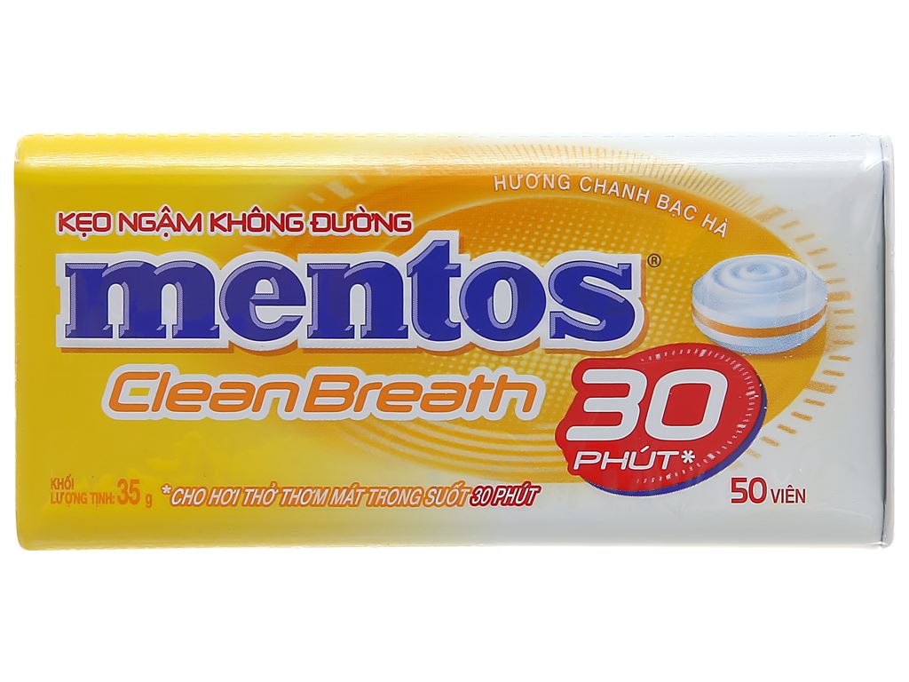 Kẹo ngậm chanh bạc hà Mentos 35g giá tốt tại Bách hoá XANH