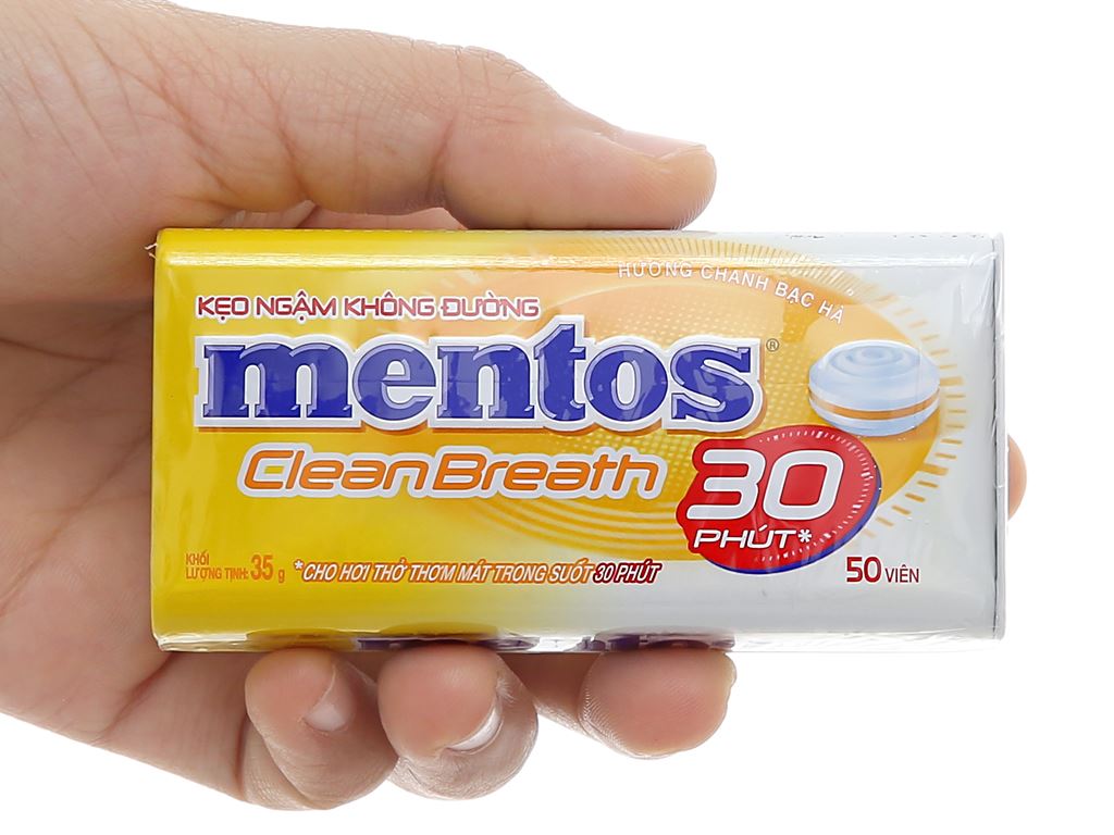 Kẹo ngậm chanh bạc hà Mentos 35g giá tốt tại Bách hoá XANH