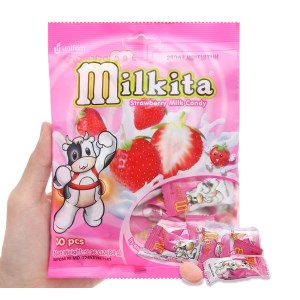 Kẹo sữa vị dâu Milkita gói 84g