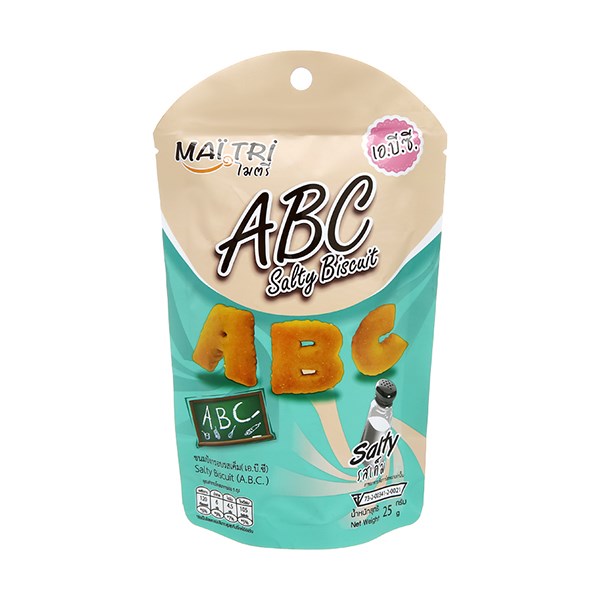 Bánh quy Mai Tri ABC vị mặn gói 25g (từ 4 tuổi) - AVAKids.com