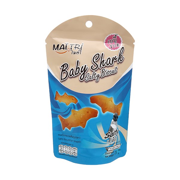 Bánh quy Mai Tri Baby Shark vị mặn gói 25g (từ 4 tuổi) - AVAKids.com