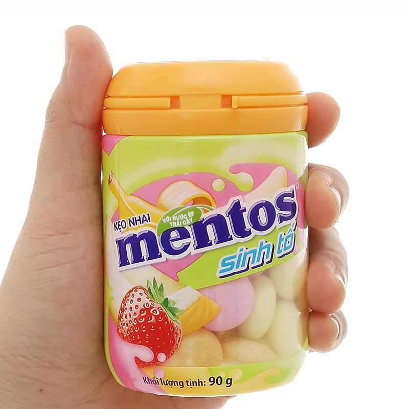 Kẹo mềm Mentos hương chuối, dâu, dưa lưới hộp 90g (từ 3 tuổi) 3