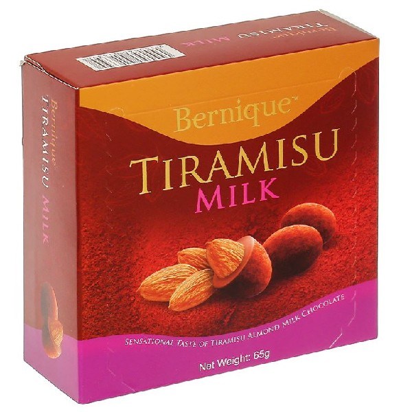 Kẹo socola Bernique nhân tiramisu hạnh nhân hộp 65g (từ 3 tuổi) - AVAKids.com