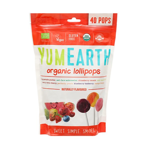 Kẹo mút Yumearth Organic Lollipops (từ 3 tuổi) gói 241g thơm ngon ...