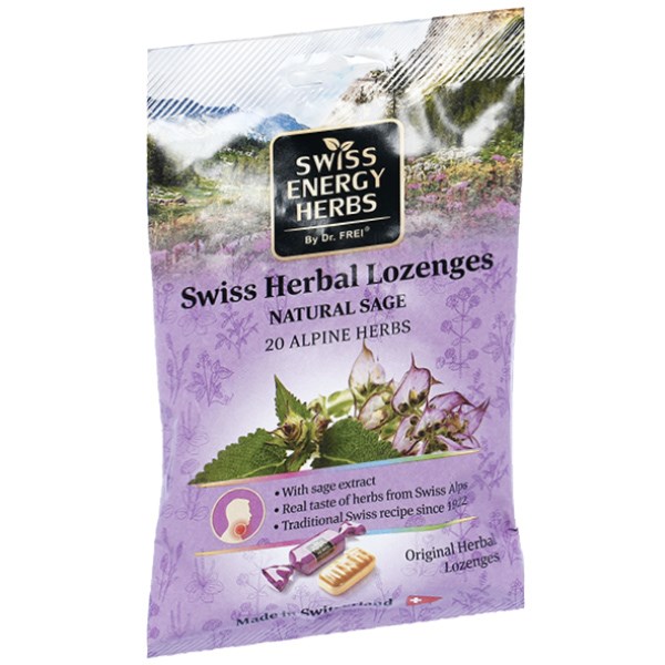 Kẹo Swiss Herbal Lozenges Eucalyptus & Menthol dịu ho, giảm rát họng