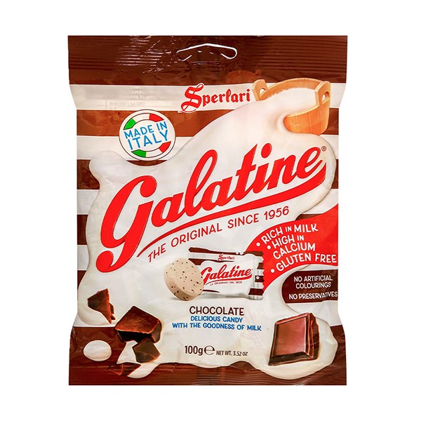 Kẹo cứng Galatine hương sữa socola gói 100g (từ 3 tuổi)