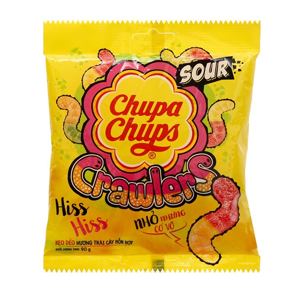 Kẹo dẻo Chupa Chups Crawlers hương trái cây gói 90g (từ 3 tuổi) - AVAKids.com