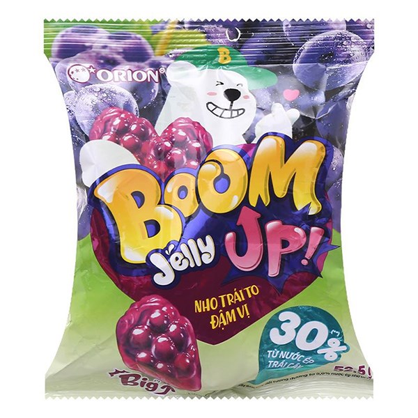Kẹo dẻo Orion Boom Jelly Up hương nho gói 52.5g (từ 2 tuổi) - AVAKids.com