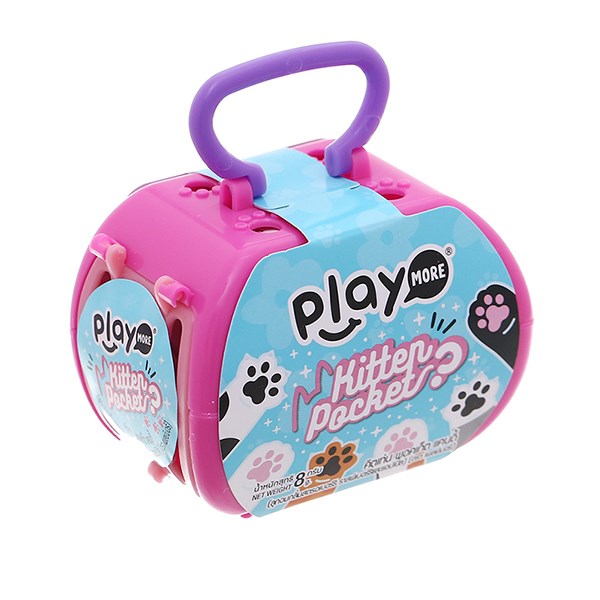 Kẹo Đồ Chơi Lồng Mèo Playmore Hương Táo, Dâu Và Phúc Bồn Tử Hộp 8G (Từ 3 Tuổi)