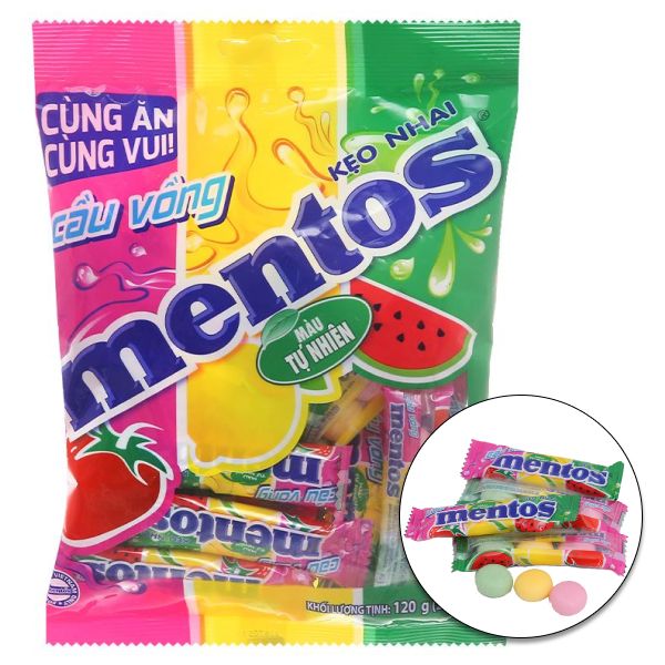 Kẹo Mentos cầu vồng trái cây 120g