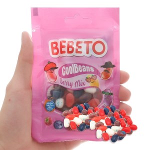 Kẹo Bebeto Cool Beans vị quả mọng gói 60g