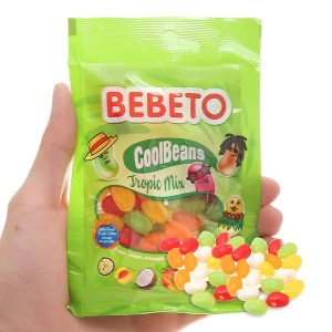 Kẹo Bebeto Cool Beans vị nhiệt đới gói 60g
