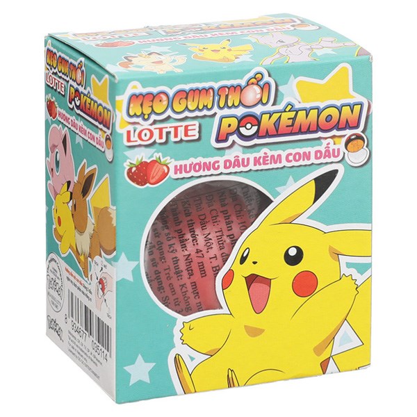 Kẹo Đồ Chơi Lotte Pokémon Hương Dâu Hộp 3G (Từ 3 Tuổi) - Màu Ngẫu Nhiên