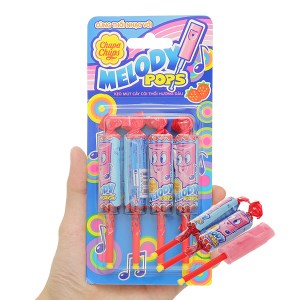 Kẹo mút hương dâu cây còi thổi Chupa Chups gói 60g