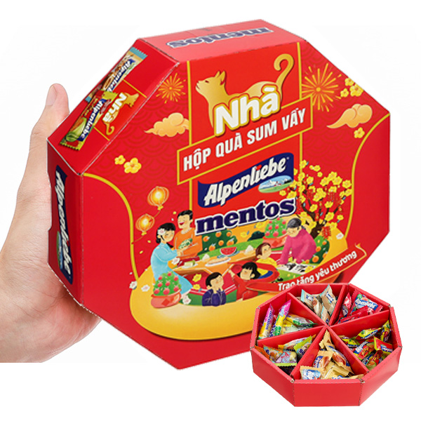 Hộp kẹo Alpenliebe và Mentos 209g