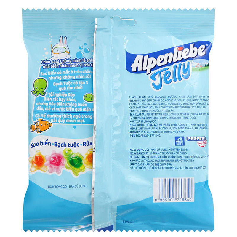 Kẹo dẻo Alpenliebe Jelly biển xanh long lanh (từ 2 tuổi)