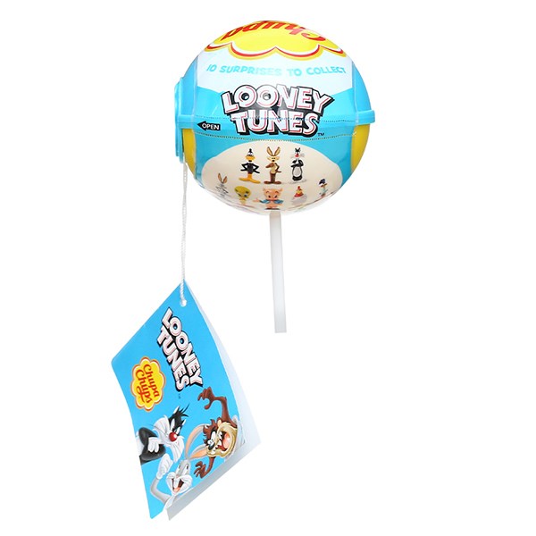 Kẹo Đồ Chơi Chupa Chups Surprise Looney Tunes Hương Dâu Hộp 12G (Từ 3 Tuổi)