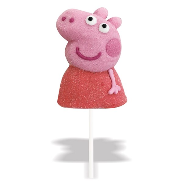 Kẹo Xốp Marshmallow Relkon Peppa Pig Hương Dâu Que 45G (Từ 3 Tuổi) - Giao Mẫu Ngẫu Nhiên