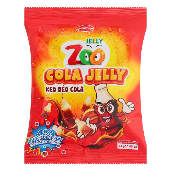 Kẹo Dẻo Bibica Zoo Hương Cola Gói 24G (Từ 3 Tuổi)