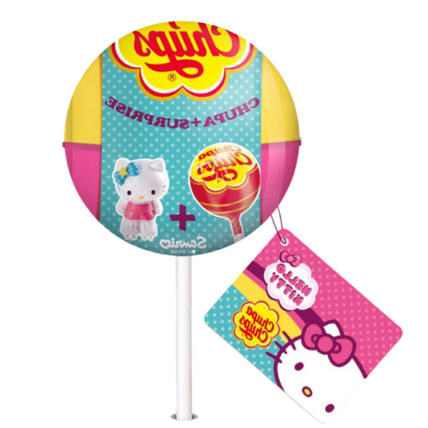 Kẹo mút dâu Chupa Chups Surprise Hello Kitty 12g