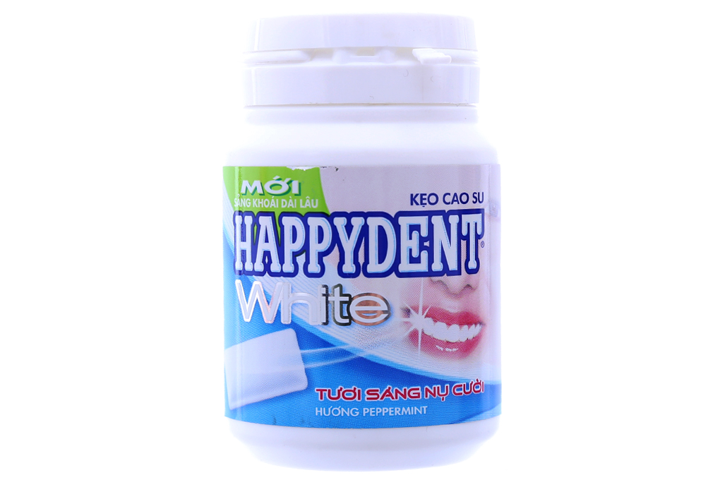 Kẹo cao su Happydent White hương Peppermint hũ 56g