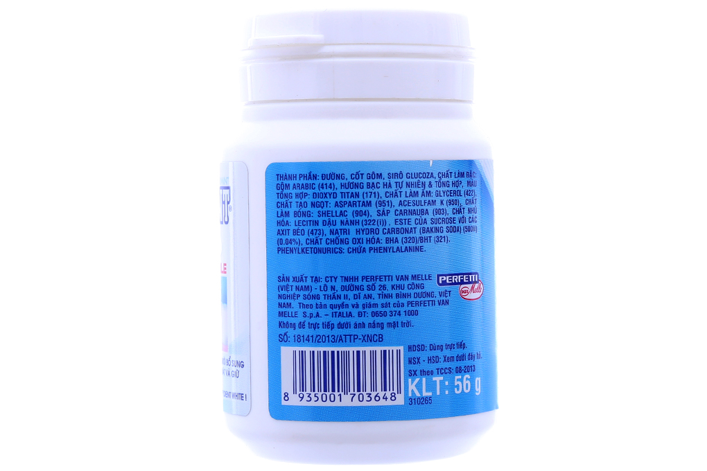 Kẹo cao su Happydent White hương Peppermint hũ 56g