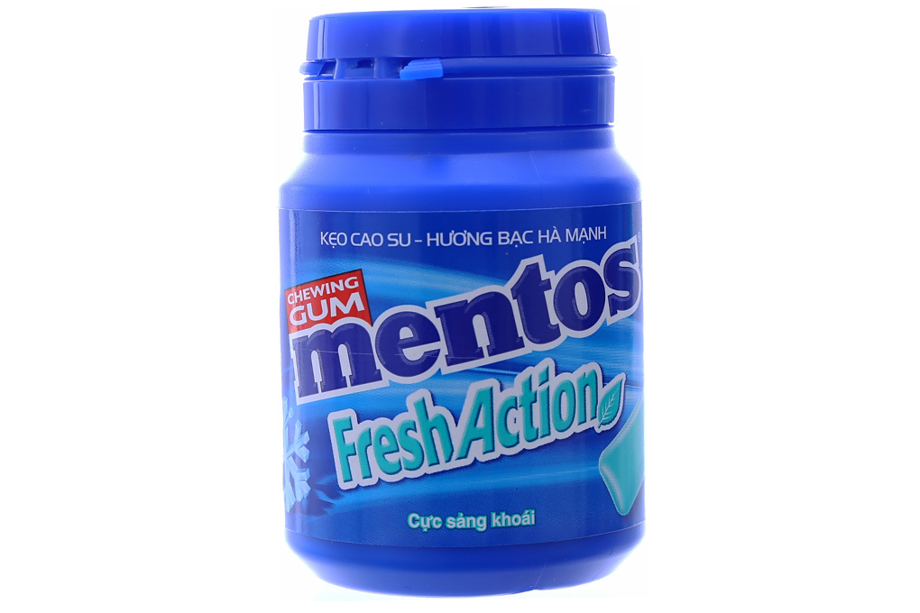 Kẹo cao su Fresh Action hương Bạc Hà hũ 56g