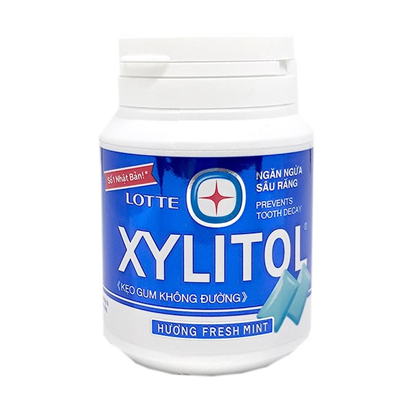 Kẹo singum Lotte Xylitol hương bạc hà, dâu hũ 58g (từ 4 tuổi) 5