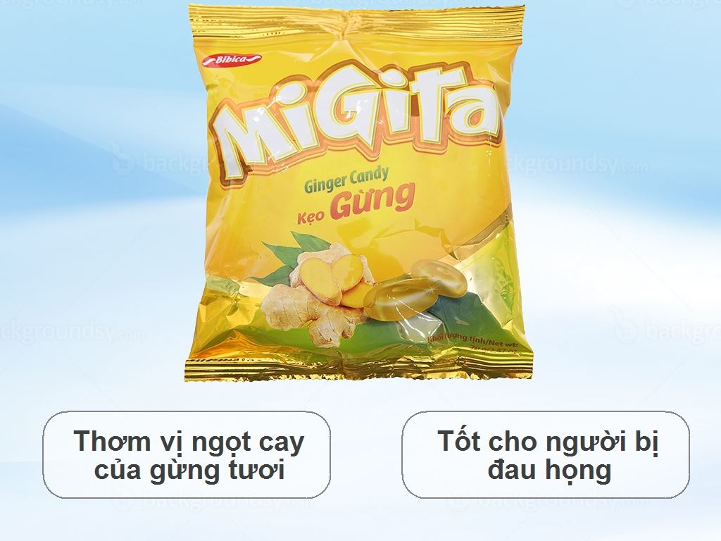 Có bao nhiêu hương vị kẹo Migita của Bibica?
