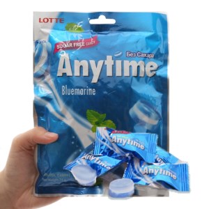 Kẹo ngậm không đường hương bạc hà Anytime Bluemarine gói 74g