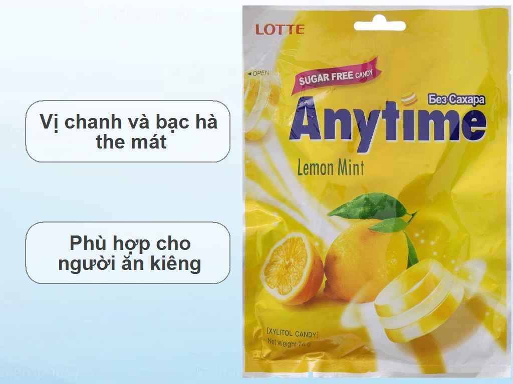 Kẹo không đường chanh bạc hà 74g giá tốt tại Bách hoá XANH