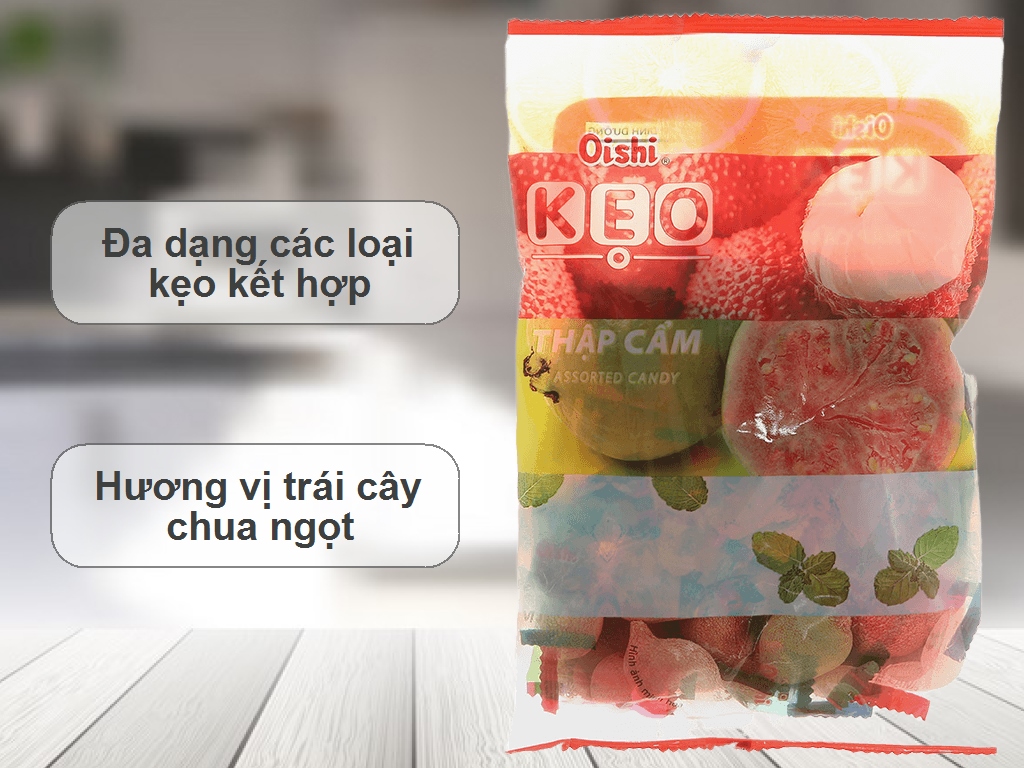 Kẹo bạc hà Oishi có loại nào màu sắc và hương vị đa dạng nhất?