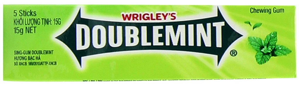 Kẹo Sing-Gum Doublemint hương Bạc Hà thanh 15g
