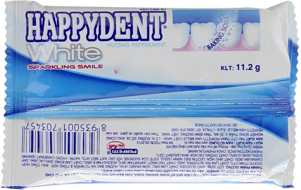 Kẹo cao su Happydent White hương Peppermint vỉ 11.2g