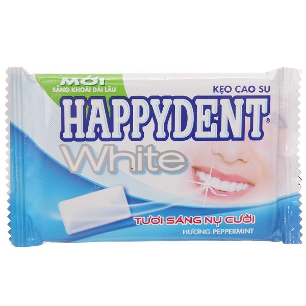Kẹo singum Happydent White hương bạc hà vỉ 11.2g (từ 3 tuổi) - AVAKids.com