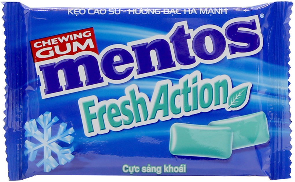 Kẹo cao su Fresh Action hương Bạc Hà vỉ 11g