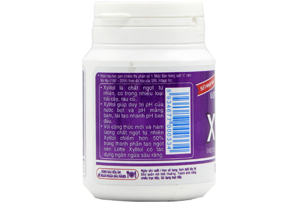 Kẹo cao su không đường Xylitol hương Blueberry Mint hũ 58g