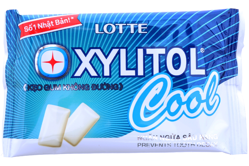 Kẹo Gum Xylitol Cool hương Bạc Hà không đường vỉ 11.6g