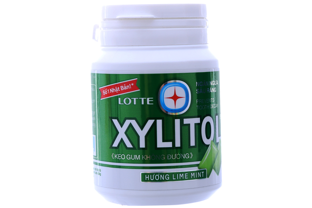 Kẹo cao su Xylitol không đường hương Chanh hũ 58g