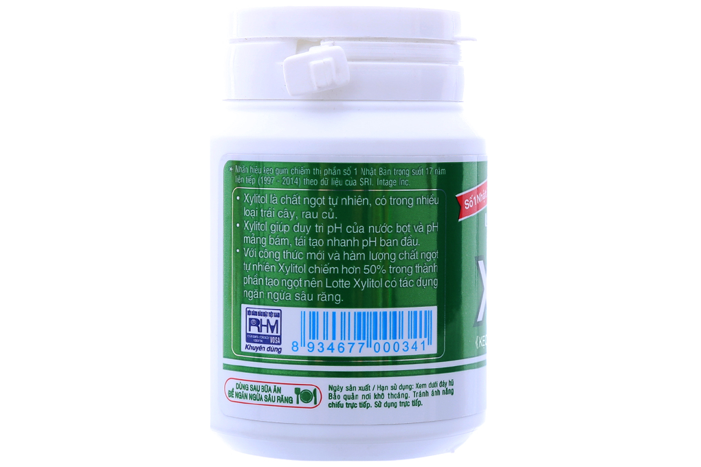 Kẹo cao su Xylitol không đường hương Chanh hũ 58g