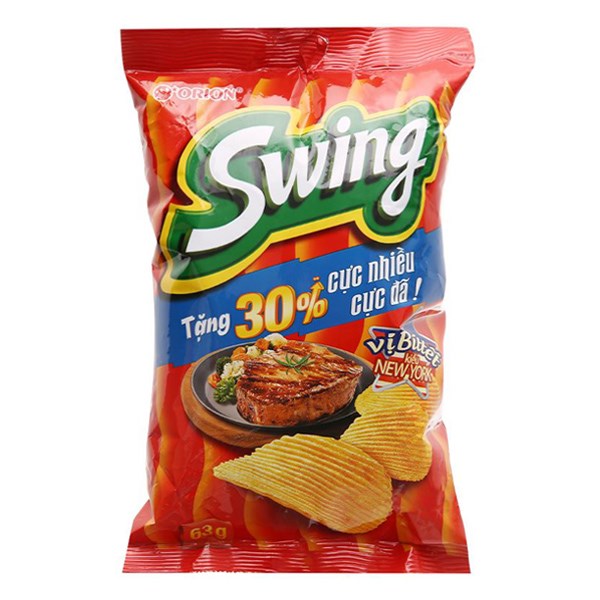 Snack khoai tây vị bít tết kiểu New York Swing 63g (từ 1 tuổi) - AVAKids.com